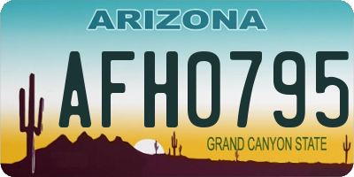 AZ license plate AFH0795