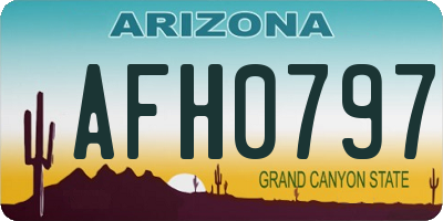AZ license plate AFH0797