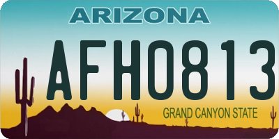 AZ license plate AFH0813