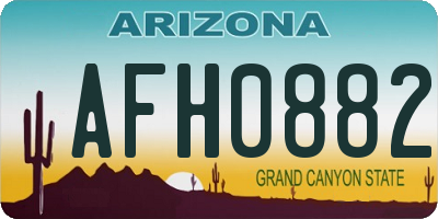 AZ license plate AFH0882