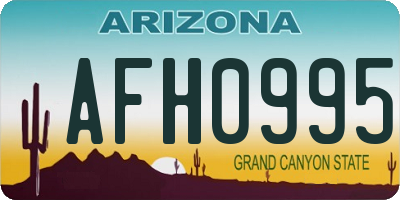 AZ license plate AFH0995