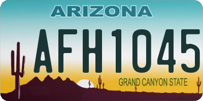 AZ license plate AFH1045