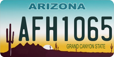 AZ license plate AFH1065