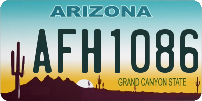 AZ license plate AFH1086
