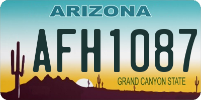 AZ license plate AFH1087