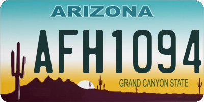 AZ license plate AFH1094