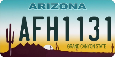 AZ license plate AFH1131