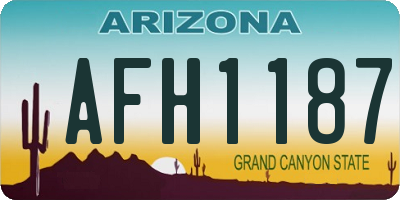 AZ license plate AFH1187