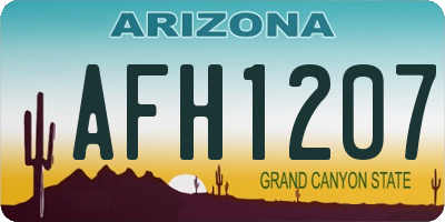 AZ license plate AFH1207