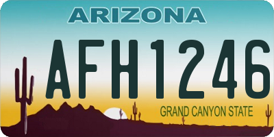 AZ license plate AFH1246