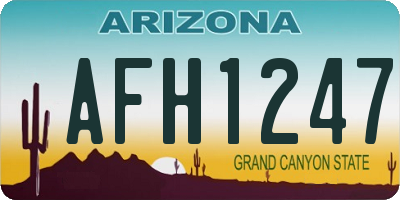 AZ license plate AFH1247