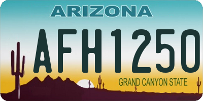 AZ license plate AFH1250