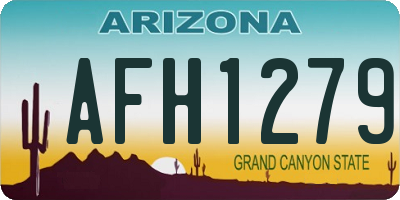 AZ license plate AFH1279