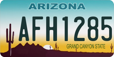 AZ license plate AFH1285
