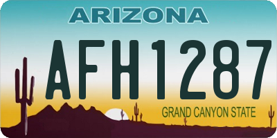 AZ license plate AFH1287