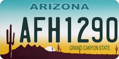 AZ license plate AFH1290