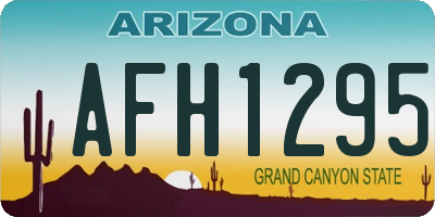 AZ license plate AFH1295