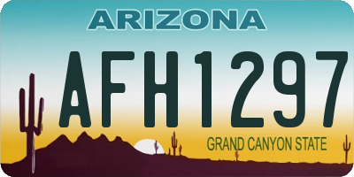 AZ license plate AFH1297