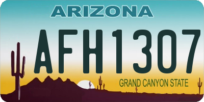 AZ license plate AFH1307