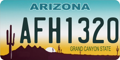 AZ license plate AFH1320