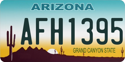 AZ license plate AFH1395