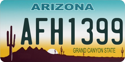 AZ license plate AFH1399