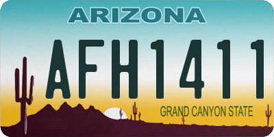 AZ license plate AFH1411