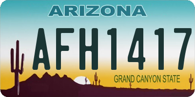 AZ license plate AFH1417