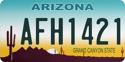 AZ license plate AFH1421