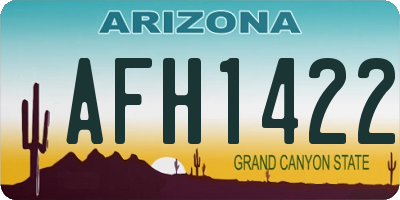 AZ license plate AFH1422