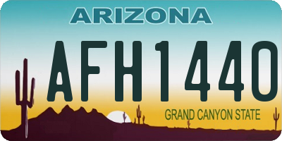 AZ license plate AFH1440
