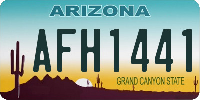 AZ license plate AFH1441