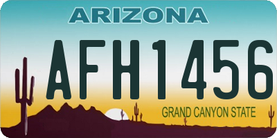 AZ license plate AFH1456