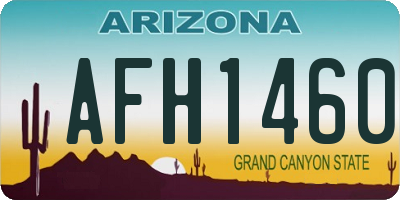 AZ license plate AFH1460