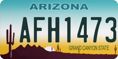 AZ license plate AFH1473