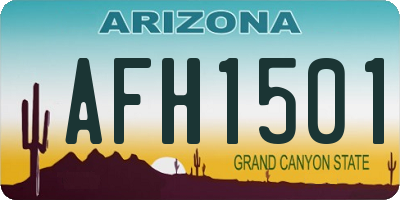 AZ license plate AFH1501