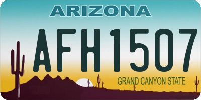 AZ license plate AFH1507