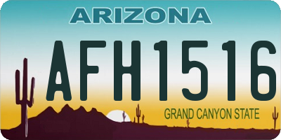 AZ license plate AFH1516