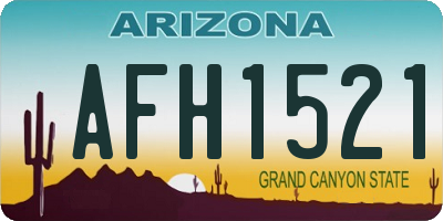 AZ license plate AFH1521