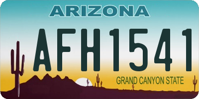 AZ license plate AFH1541