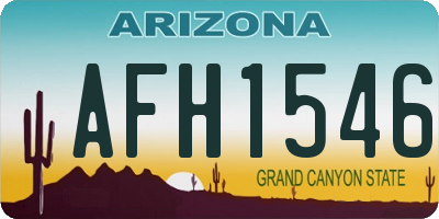 AZ license plate AFH1546