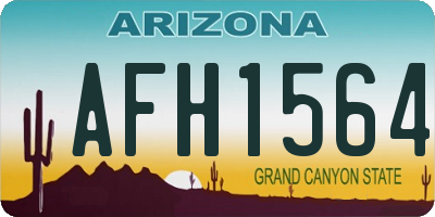 AZ license plate AFH1564