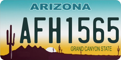 AZ license plate AFH1565