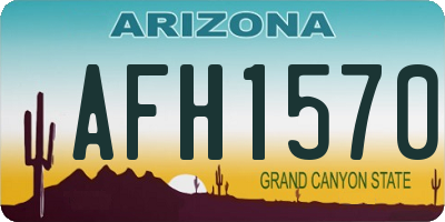 AZ license plate AFH1570