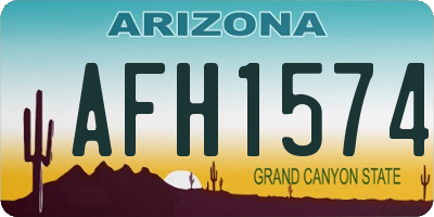 AZ license plate AFH1574