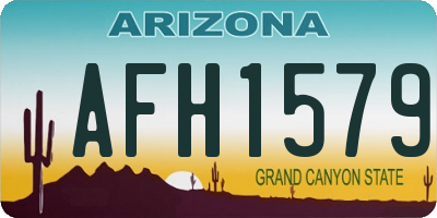 AZ license plate AFH1579