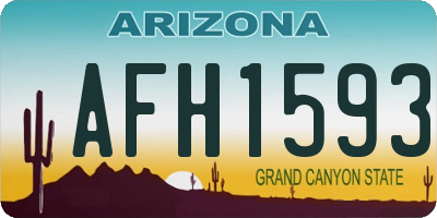 AZ license plate AFH1593