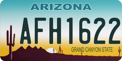AZ license plate AFH1622