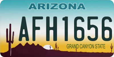 AZ license plate AFH1656