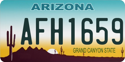 AZ license plate AFH1659